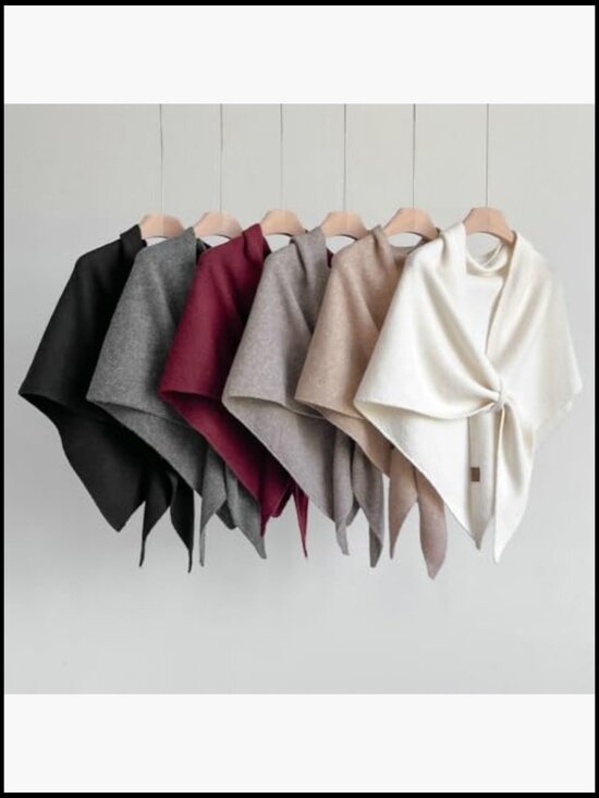 Knit Pashmina Shawl Wrap Soft Stretchy Versatile All Seasons Elegant Chic - Picture 6 of 6